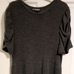 Lane Bryant Sweater Dress 22/24 Midi Dark Gray NWOT